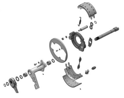 
                                KIT FREIO AR MB 709/710 ESQUERDO HIDROVACUO ...2004