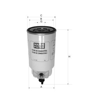 
                                FILTRO SEPARADOR DAGUA OM904/906 ATEGO/ACCELO WK1060/4