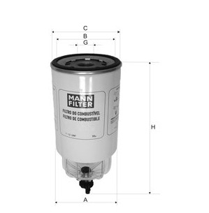 
                                FILTRO SEPARADOR DAGUA/DIESEL MB 1620 R6010HP WK1040