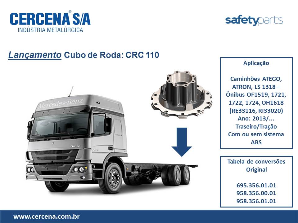 
                                CUBO RODA TRACAO MB ATEGO ATRON 2013.. COM/SEM ABS