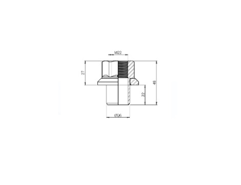 
                                PORCA RODA 22MM OSCILANTE CH 32 CENTRALIZADORA RANDON IVECO