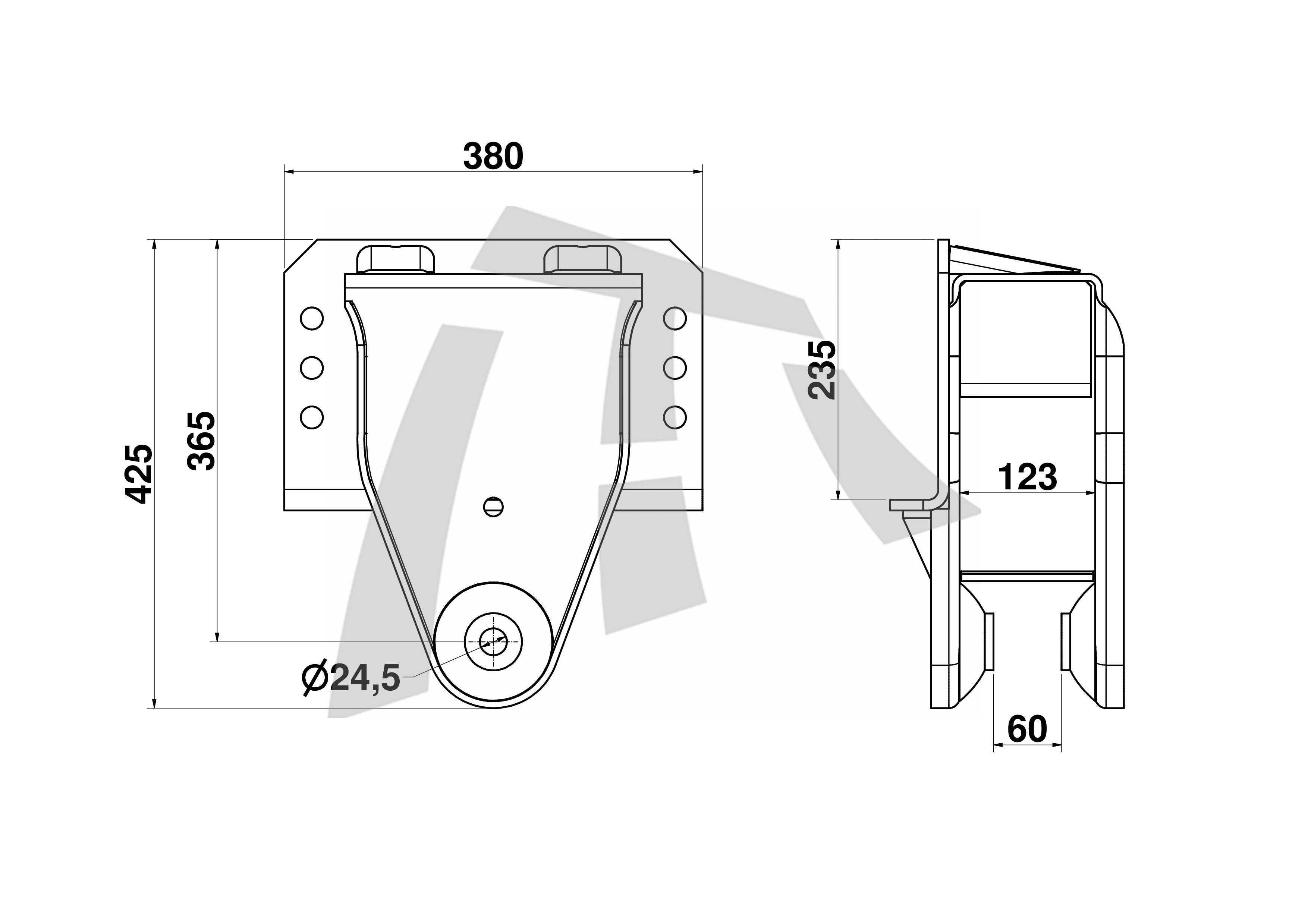 
                                SUPORTE DIANTEIRO TRUCK SUSPENSYS FD/VW DIREITO