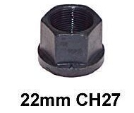 
                                PORCA RODA 22MM BAIXA MB1313 CHAVE 27 altura 22